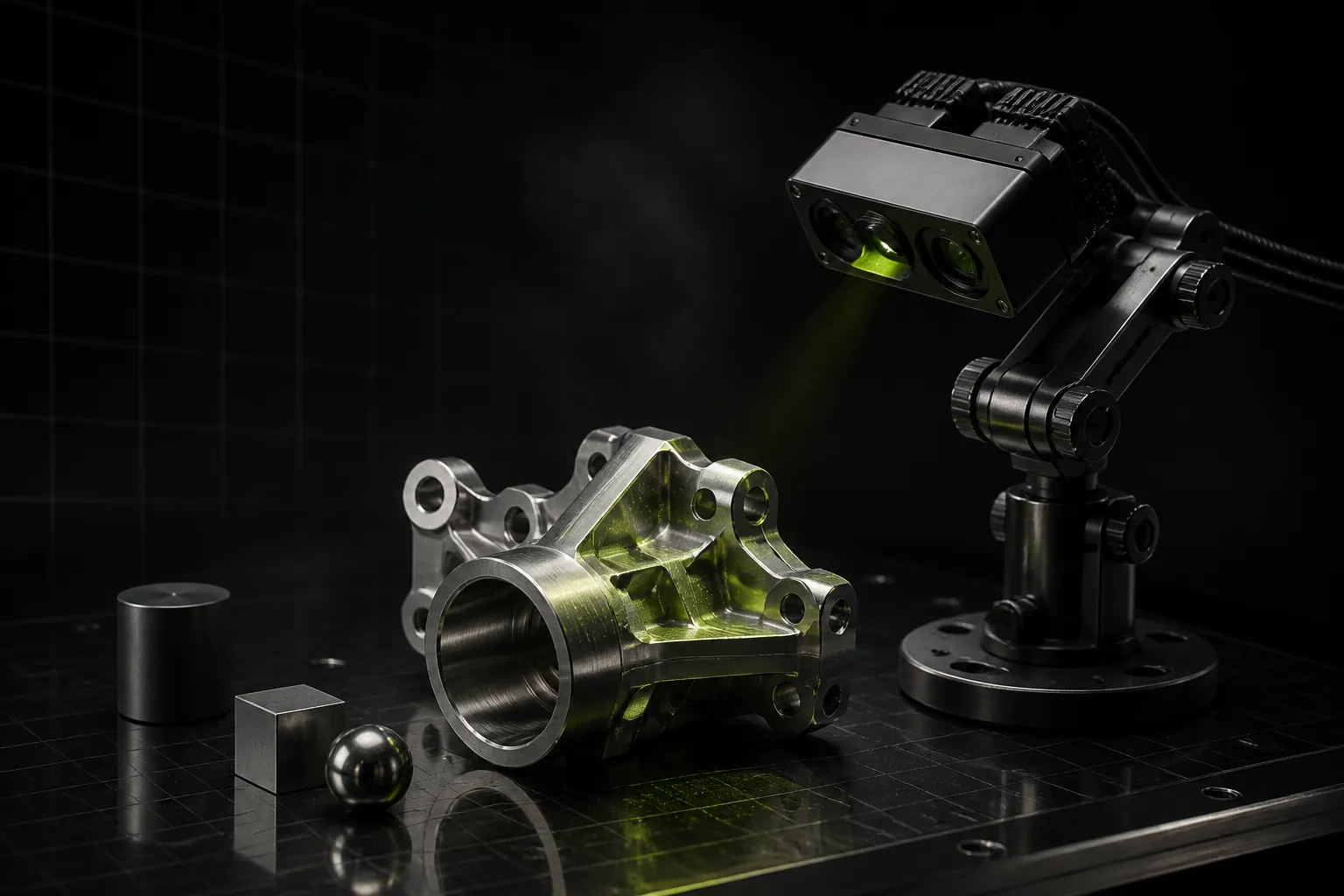 Concept illustration of machine perception at an industrial workcell